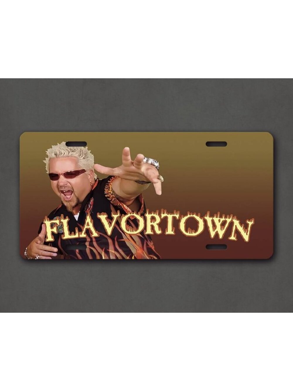 Flavortown License Plate 6x12 | Car Gift | Aluminum UV Treated Graphic Plates